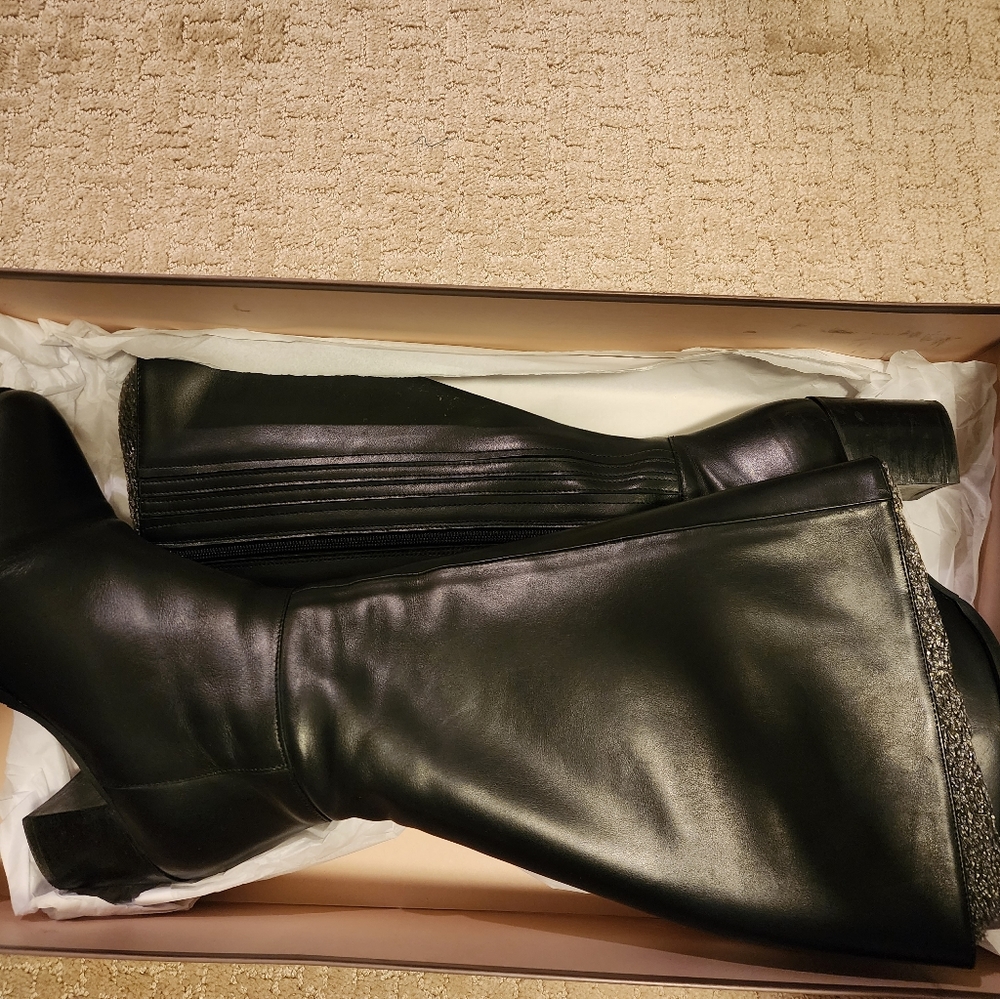 Duo Boots US Size 10 Tall Black Leather Boots